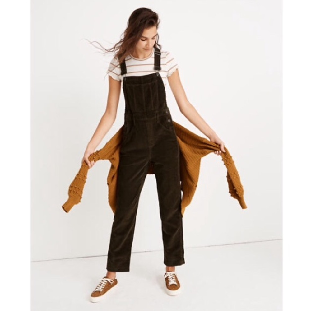Madewell Corduroy Straight-Leg Overalls